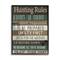Stupell Industries Cabin Hunting Rules Rustic Charm Brown Green Framed Wall Art